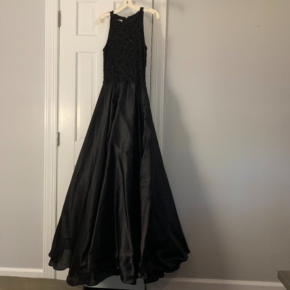 VICTORIA ROYAL BEADED GOWN-100% SILK